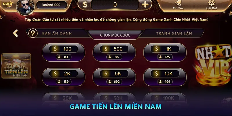 Game Bài Nhatvip - Sảnh cược nhiều game kinh điển 3 Game Tiến Lên Miền Nam