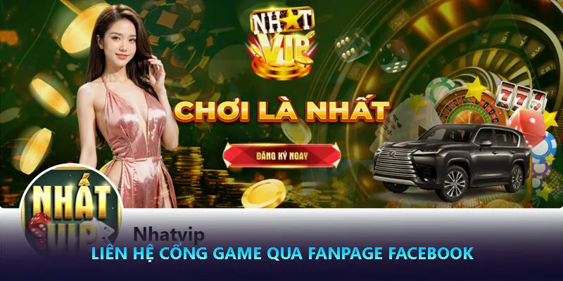 Liên hệ cổng game qua Fanpage Facebook